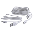Mobilespec Lightning 2 Pack Bundle 4Ft & 8Ft Cable, White MB20LIG2PKW